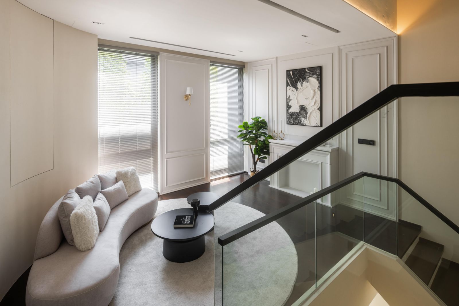The family area has a modern classic feel