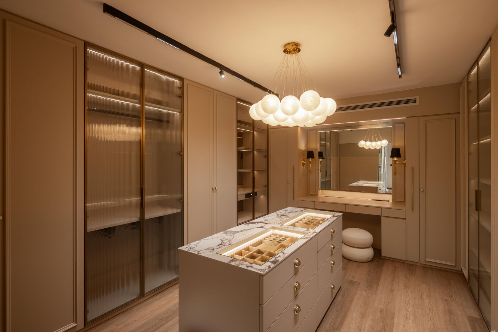 The master walk-in wardrobe was a significant addition
