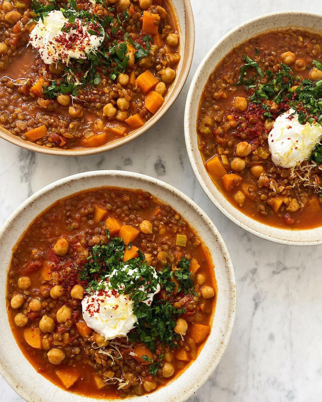 Harira topped with a dollop of yoghurt (Photo: Instagram / @melissa.hemsley)