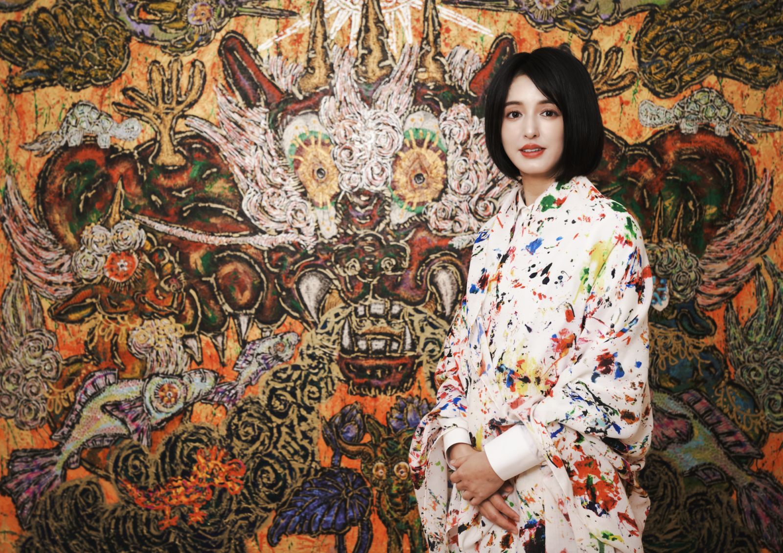 小松美羽與其作品《世人皆可成龍》