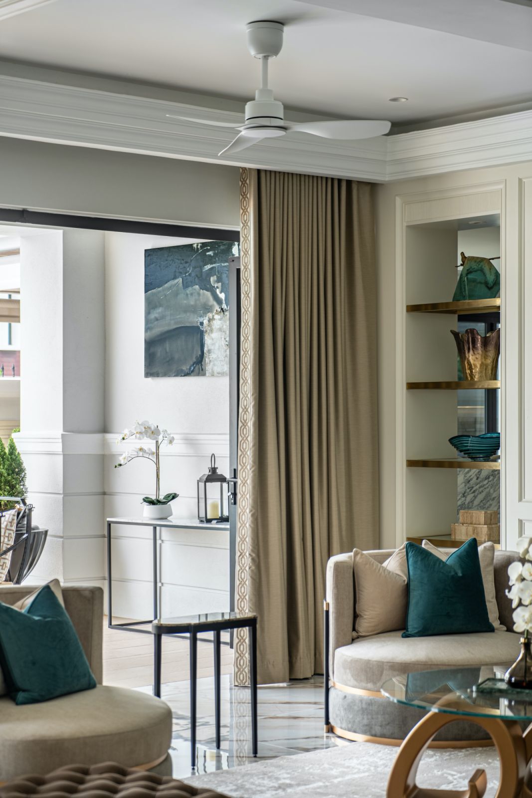The home was inspired by the elegance of Mayfair interiors