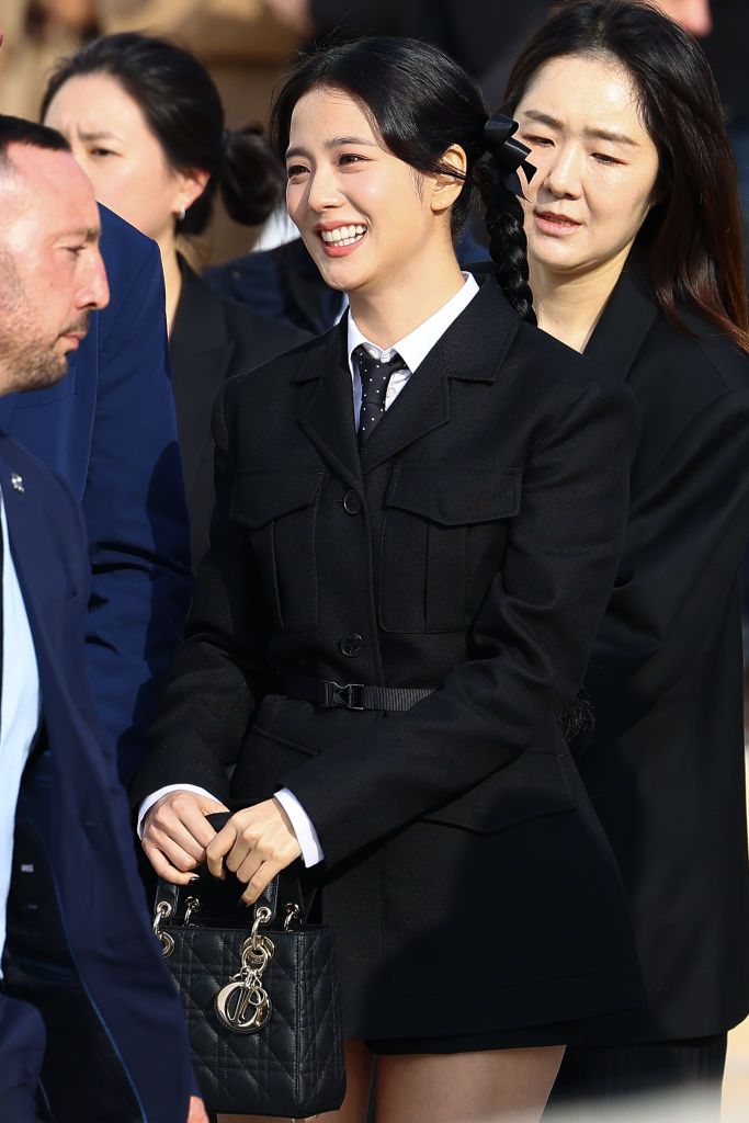 PARIS, FRANCE - FEBRUARY 27: Kim Ji-soo attends the Christian Dior Womenswear Fall/Winter 2024-2025 show as part of Paris Fashion Week on February 27, 2024 in Paris, France. (Photo by Marc Piasecki/WireImage)