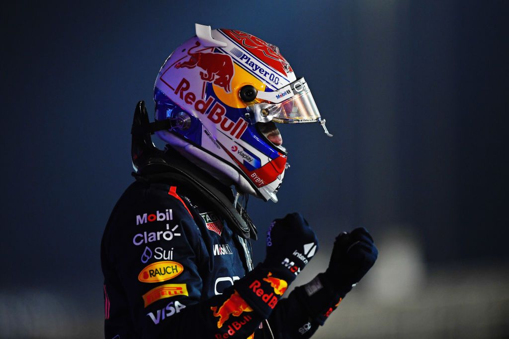 BAHRAIN, BAHRAIN - MARCH 02: Race winner Max Verstappen of the Netherlands and Oracle Red Bull Racing celebrates in parc ferme during the F1 Grand Prix of Bahrain at Bahrain International Circuit on March 02, 2024 in Bahrain, Bahrain. (Photo by Rudy Carezzevoli/Getty Images)