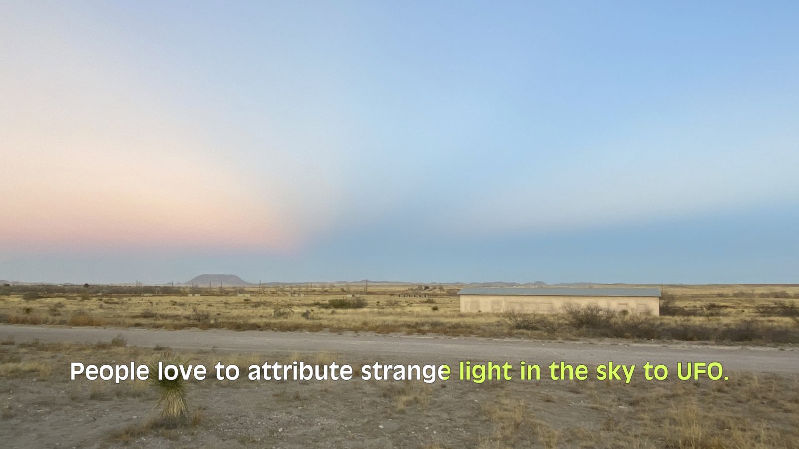 A still from Ali Wong Kit Yi's "Dial 432 to See the Light (2022-24) (Photo: courtesy the artist, The Chinati Foundation and PHD Group)
