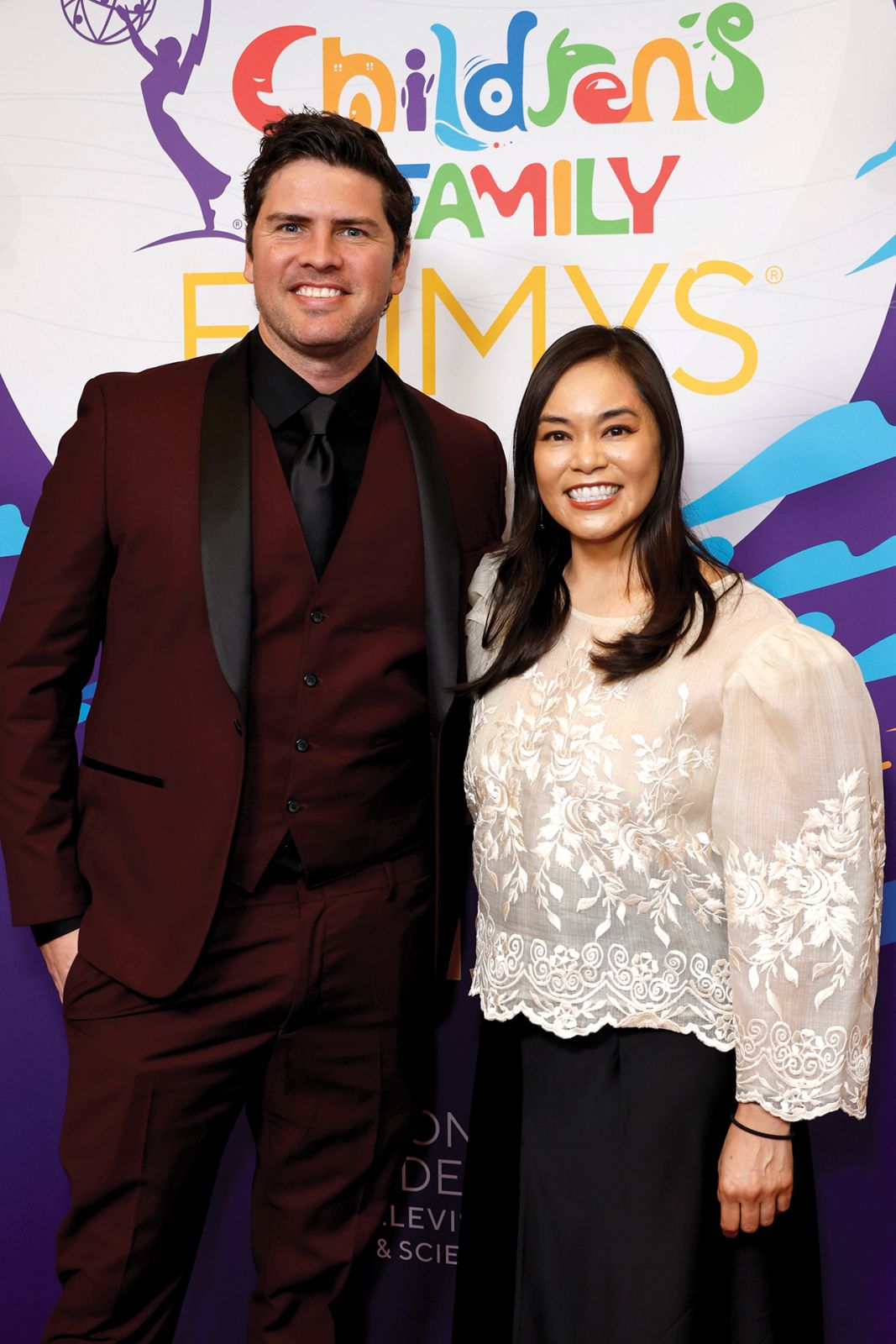 LOS ANGELES, CALIFORNIA - DECEMBER 16: (L-R) Trent Correy and Josie Trinidad attend the 2nd Annual Children and Family Creative Arts Emmy Awards at The Westin Bonaventure Hotel & Suites, Los Angeles on December 16, 2023 in Los Angeles, California. (Photo by Frazer Harrison/Getty Images)