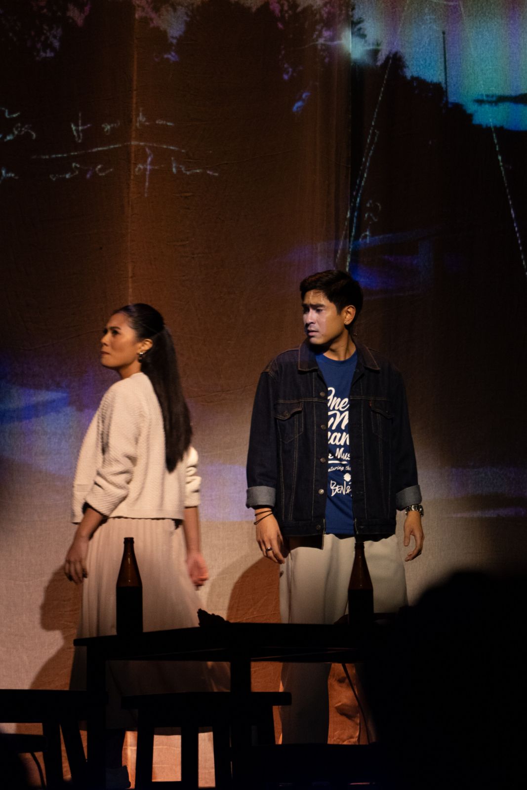 Nicole Omillo and CJ Navato in 'One More Chance: The Musical' (Photo by Adi Bontuyan)