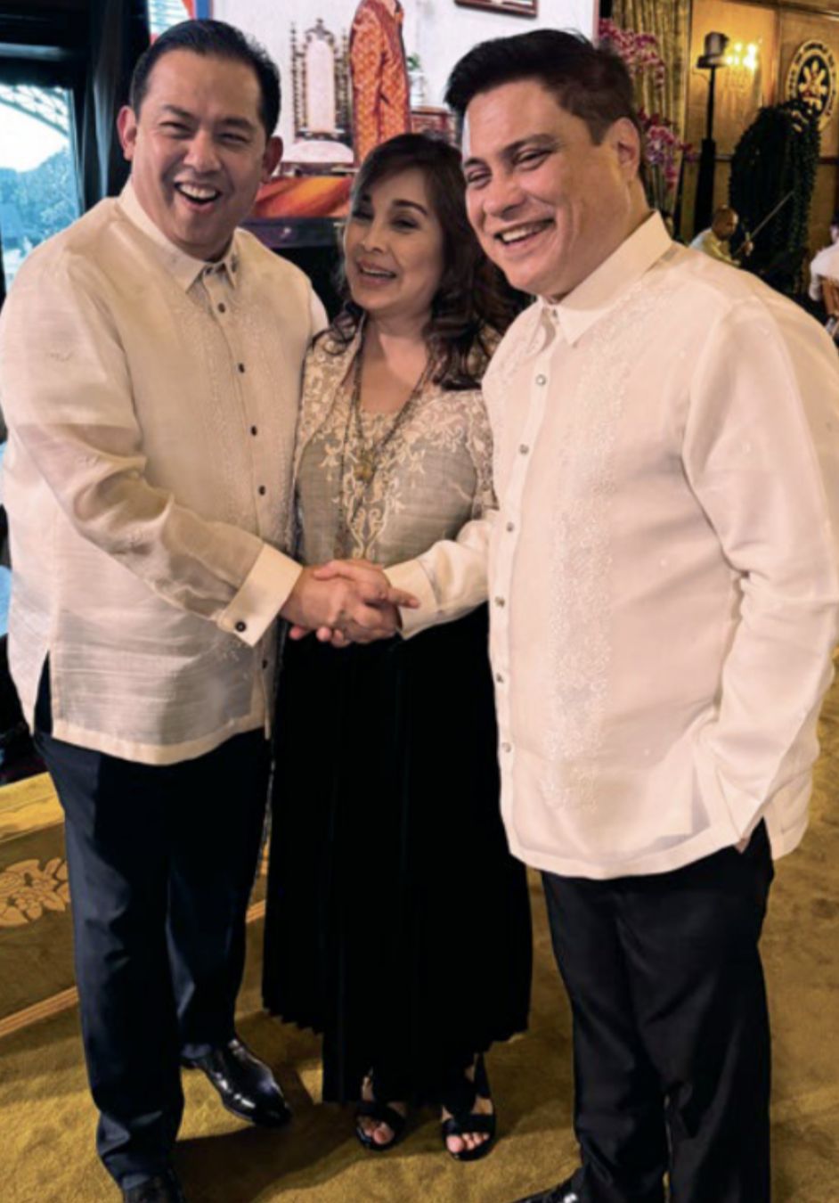 House Speaker Ferdinand Martin Romualdez, Sen Loren Legarda, Senate President Juan Miguel "Migs" Zubiri