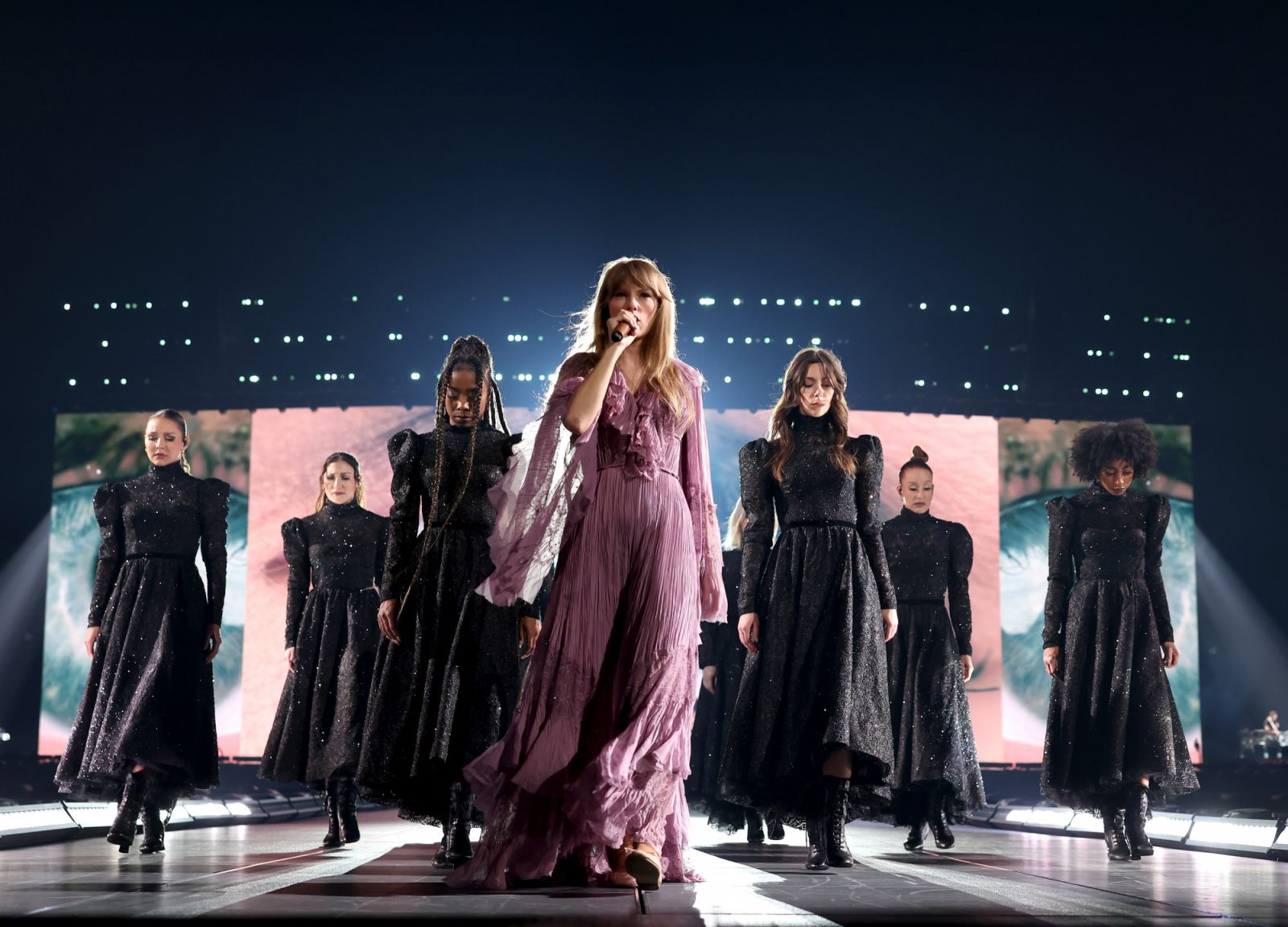 Taylor Swift in Alberta Ferretti at The Era Tour GLENDALE, ARIZONA