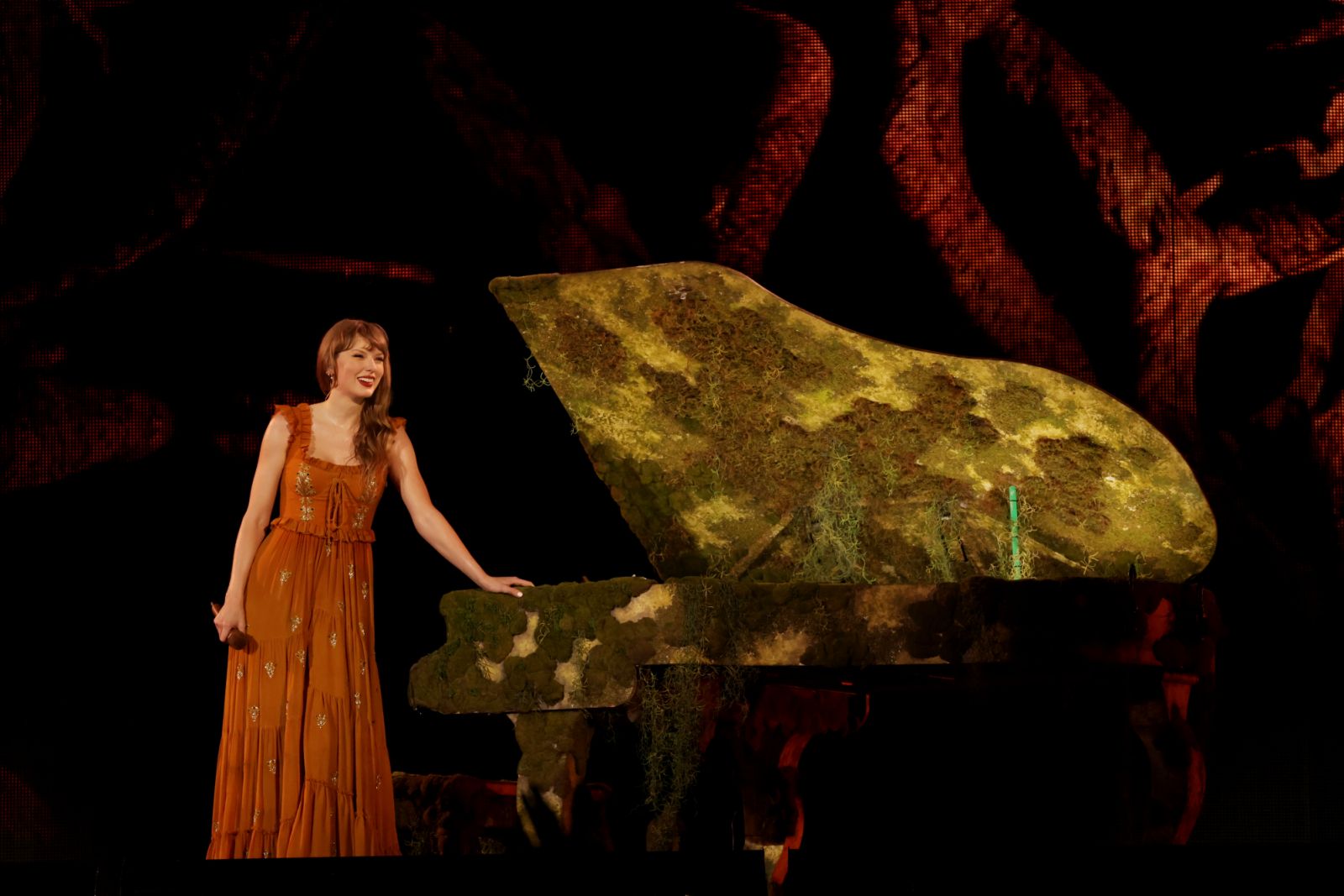 Taylor Swift in Etro at The Era Tour SINGAPORE, SINGAPORE