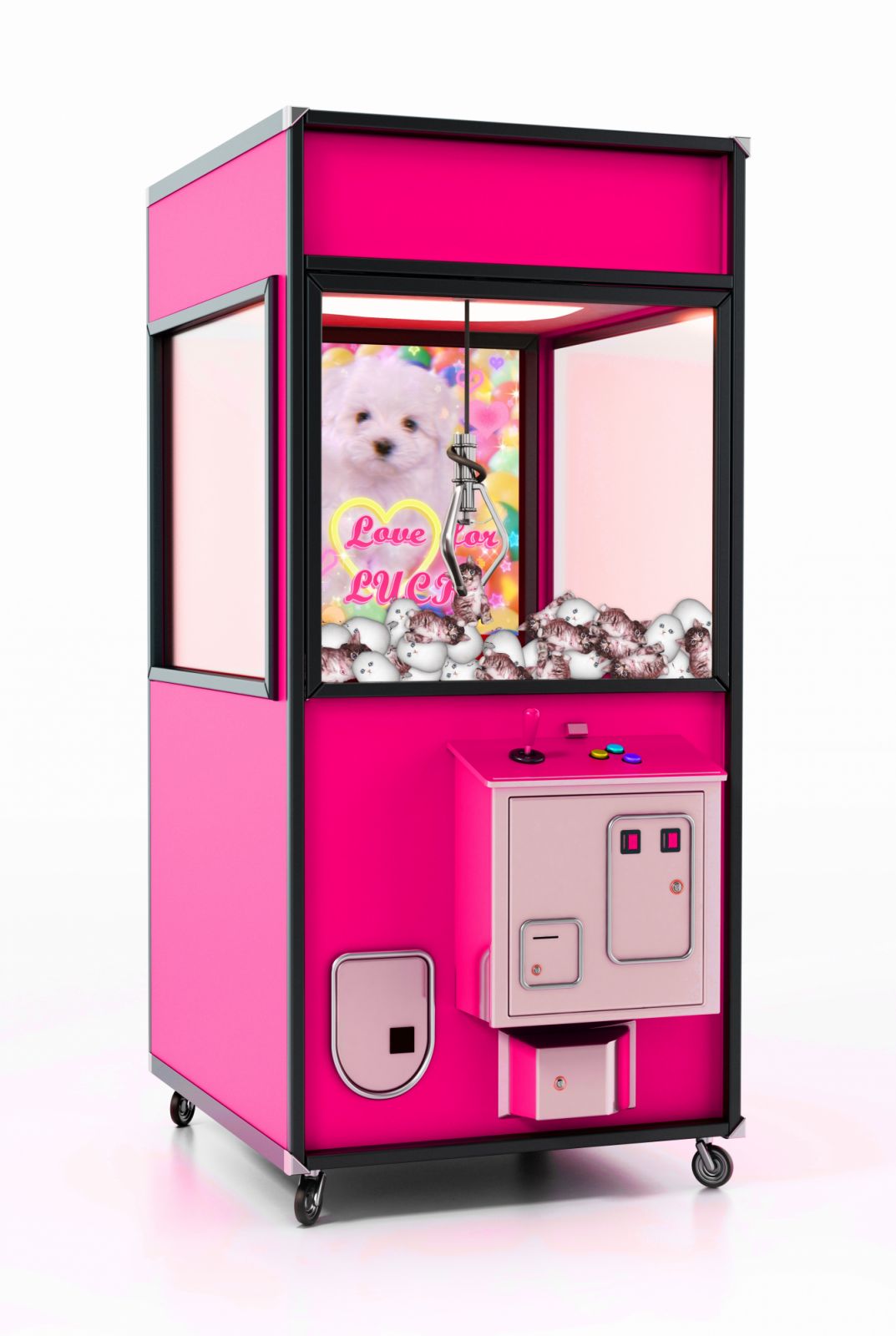 A rendering of Ky Wong's claw machine that will be on view for "Plastic Love" (2024) (Photo: courtesy the artist and Square Street Gallery)