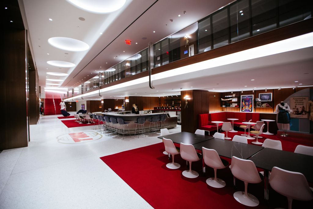 NEW YORK, NY - MAY 15: The underground conference center is seen at the newly opened TWA Hotel at JFK Airport on May 15, 2019 in New York City. The new, 1960's themed hotel built inside the former Trans World Airlines terminal includes high end retail shops, restaurants, and a cocktail bar inside a restored 60-year-old airplane. (Photo by Kevin Hagen/Getty Images)