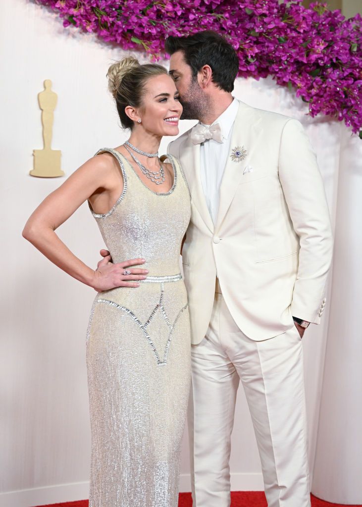 Emily Blunt and John Krasinski at the 96th Annual Oscars held at at the Ovation Hollywood on March 10, 2024 in Los Angeles, California. (Photo by Gilbert Flores/Variety via Getty Images)
