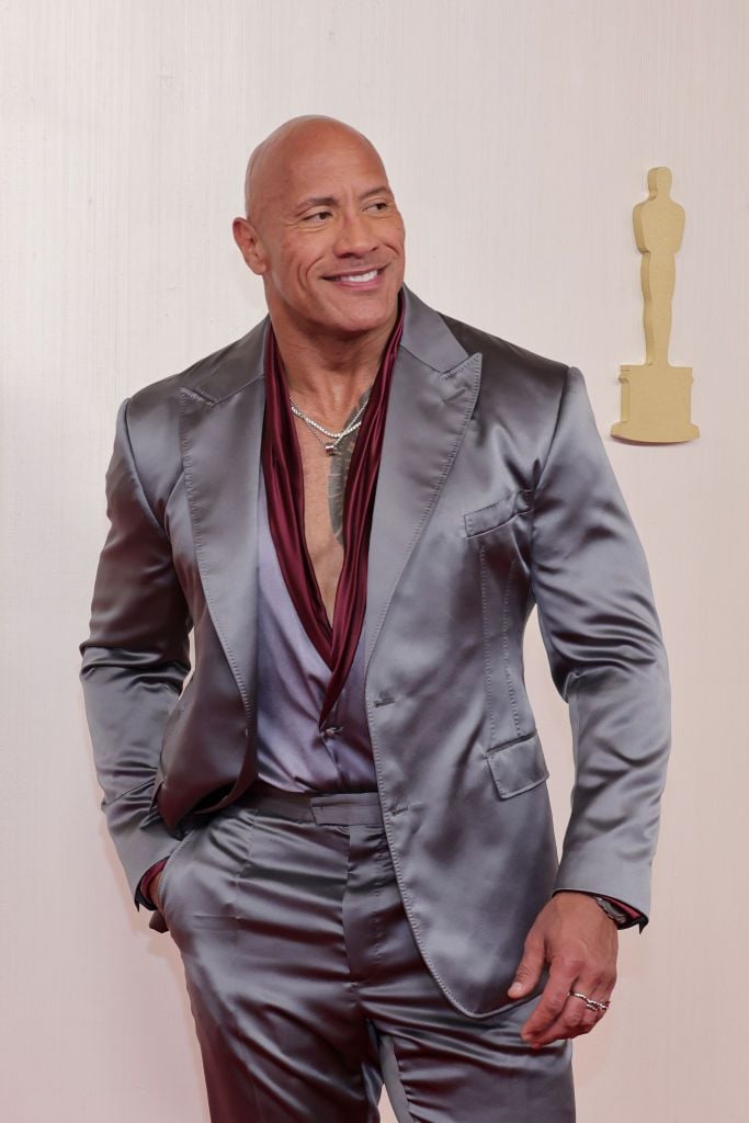 HOLLYWOOD, CALIFORNIA - MARCH 10: Dwayne Johnson attends the 96th Annual Academy Awards on March 10, 2024 in Hollywood, California. (Photo by Aliah Anderson/Getty Images)