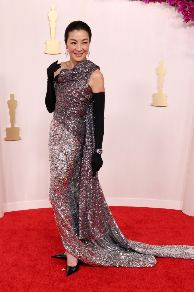 HOLLYWOOD, CALIFORNIA - MARCH 10: Michelle Yeoh attends the 96th Annual Academy Awards on March 10, 2024 in Hollywood, California. (Photo by John Shearer/WireImage)