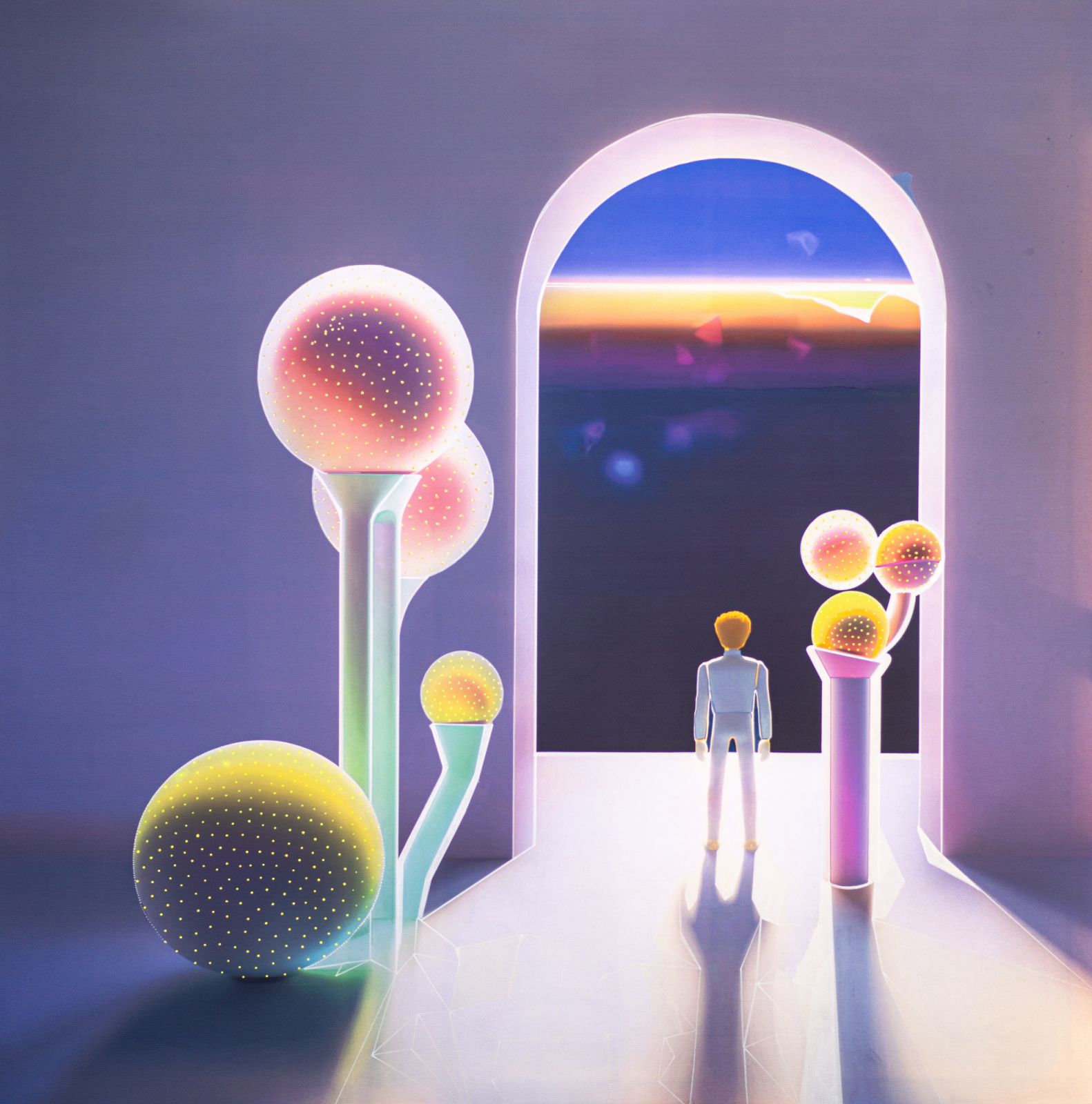 Lov-Lov's "Mirage of Tranquility" (2024) on view for "Everything is Unreal Until It's Not" at De Sarthe Gallery, March 23 - April 27, 26/F, M Place, 54 Wong Chuk Hang Rd, Wong Chuk Hang (Photo: courtesy the artist and De Sarthe Gallery)