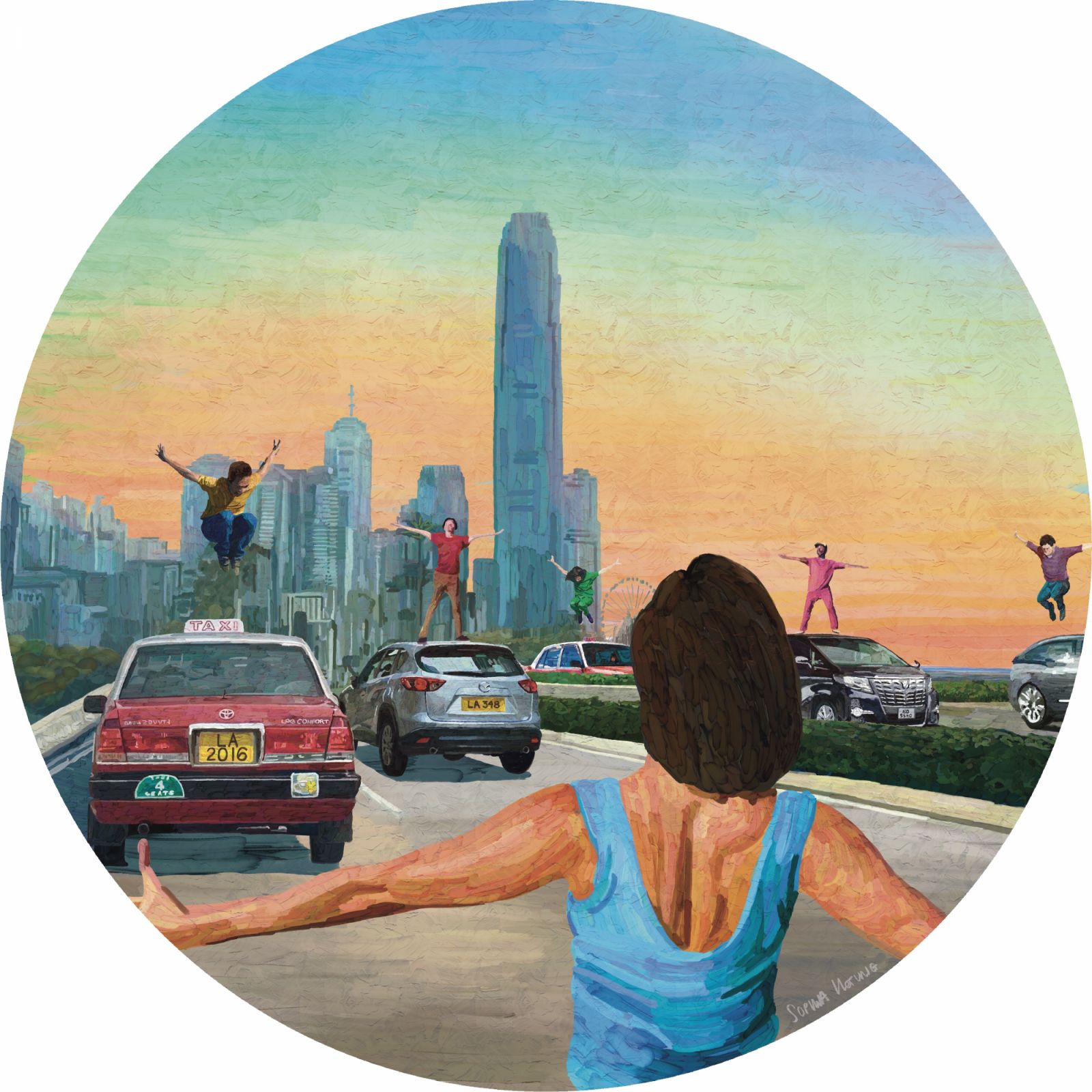 Sophia Hotung's "Tamaland" (2024) on view for "Choreopolis" at Wyndham Social, March 14 to April 28, G/F, 33 Wyndham Street, Central (Photo/ courtesy the artist)