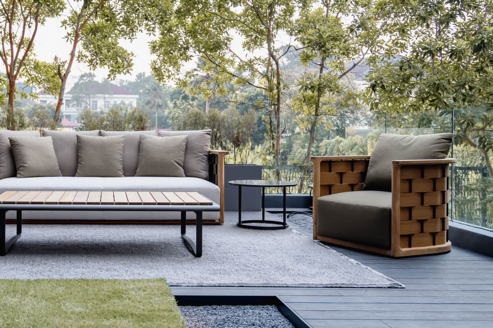 The elegant outdoor area