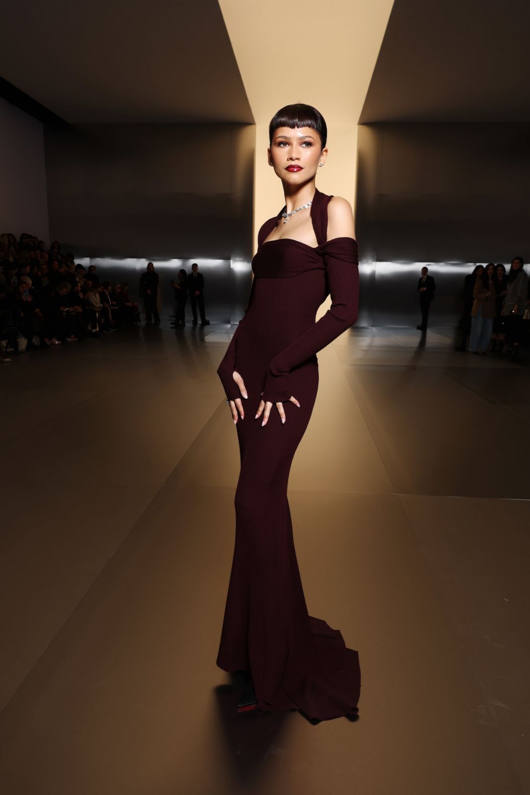PARIS, FRANCE - JANUARY 25: Zendaya attends the Fendi Haute Couture Spring/Summer 2024 show as part of Paris Fashion Week on January 25, 2024 in Paris, France. (Photo by Pascal Le Segretain/Getty Images for Fendi)