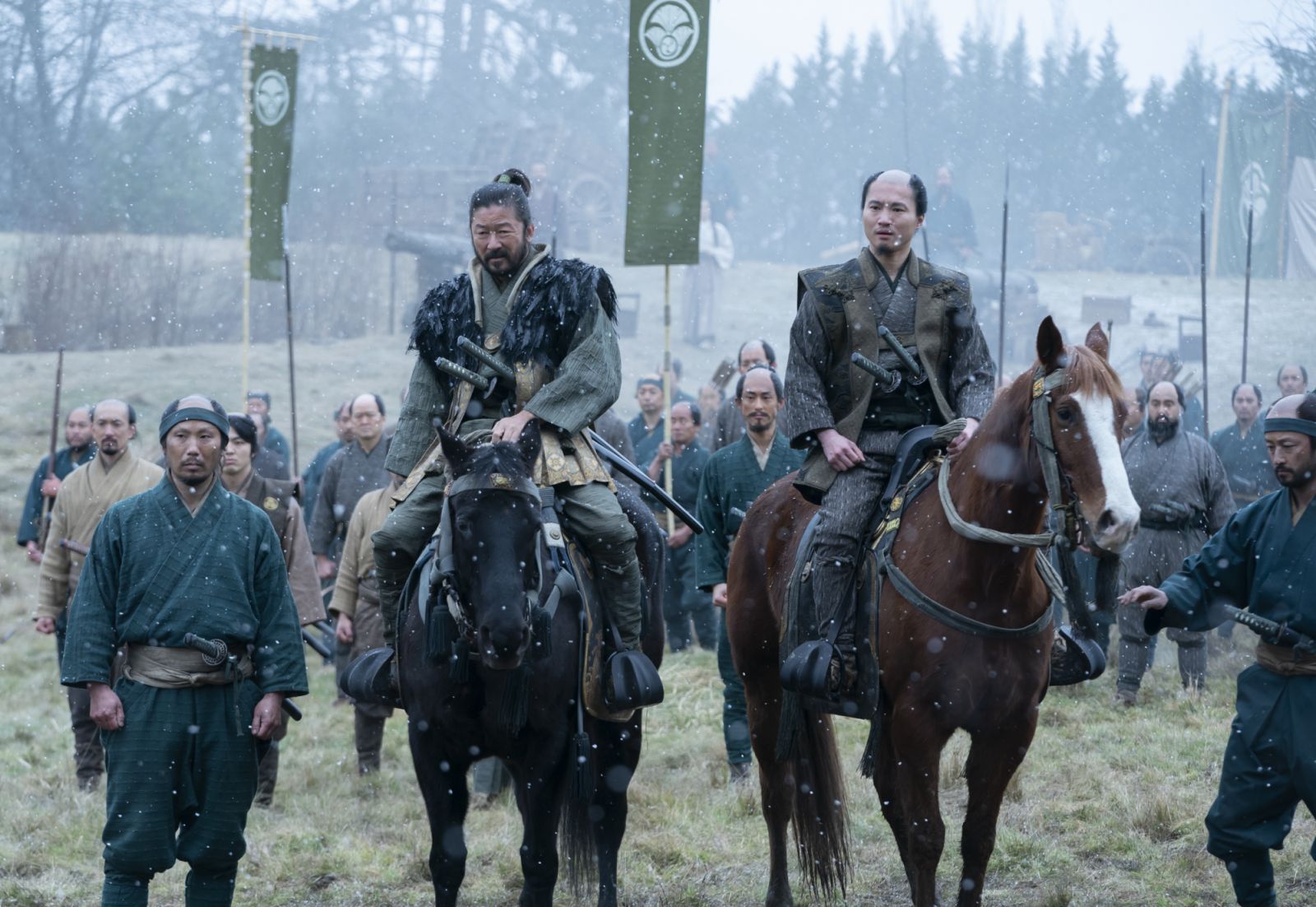 âSHOGUNâ -- "The Eightfold Fence" -- Episode 4 (Airs March 12) Pictured (Center L-R): Tadanobu Asano as Kashigi Yabushige, Hiroto Kanai as Kashigi Omi CR: Katie Yu/FX