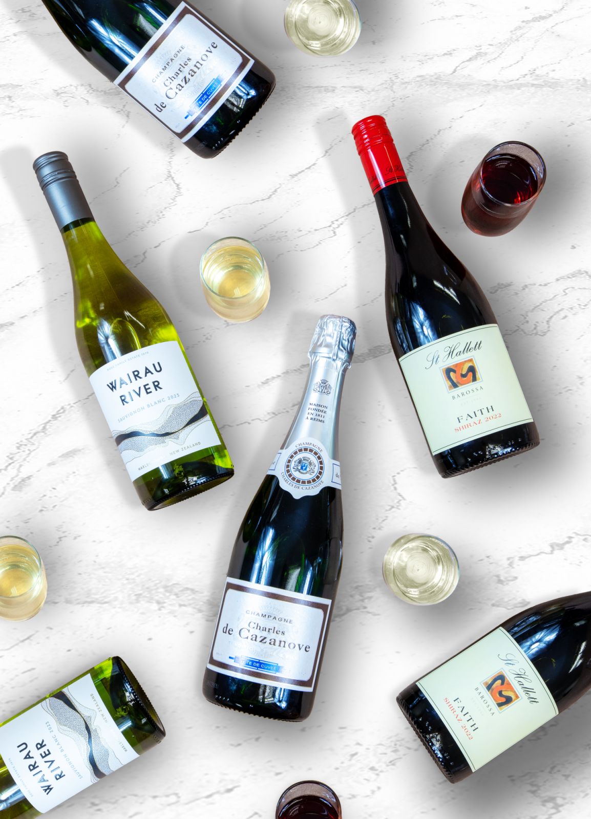 In-flight wine selection