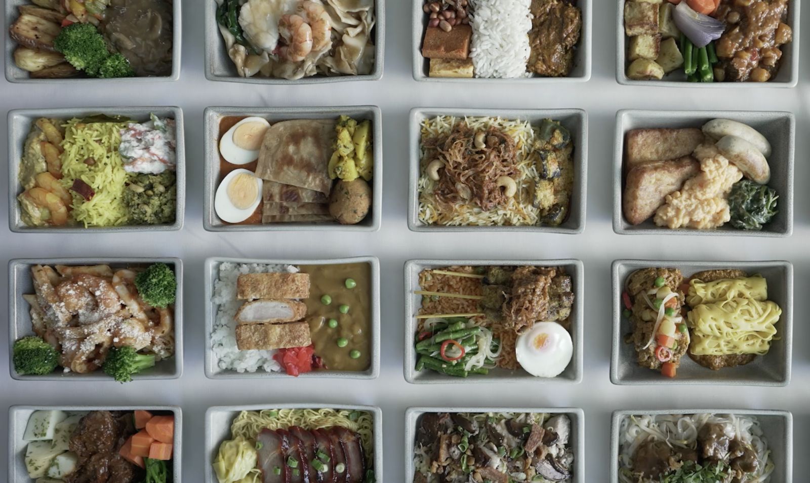 Meals served in porcelain table-ware