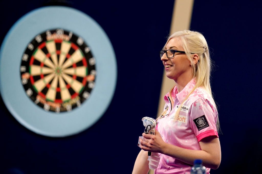 Fallon Sherrock walks off stage after being defeated by Steve Beaton during day five of the William Hill World Darts Championship at Alexandra Palace, London. Picture date: Sunday December 19, 2021. (Photo by John Walton/PA Images via Getty Images)