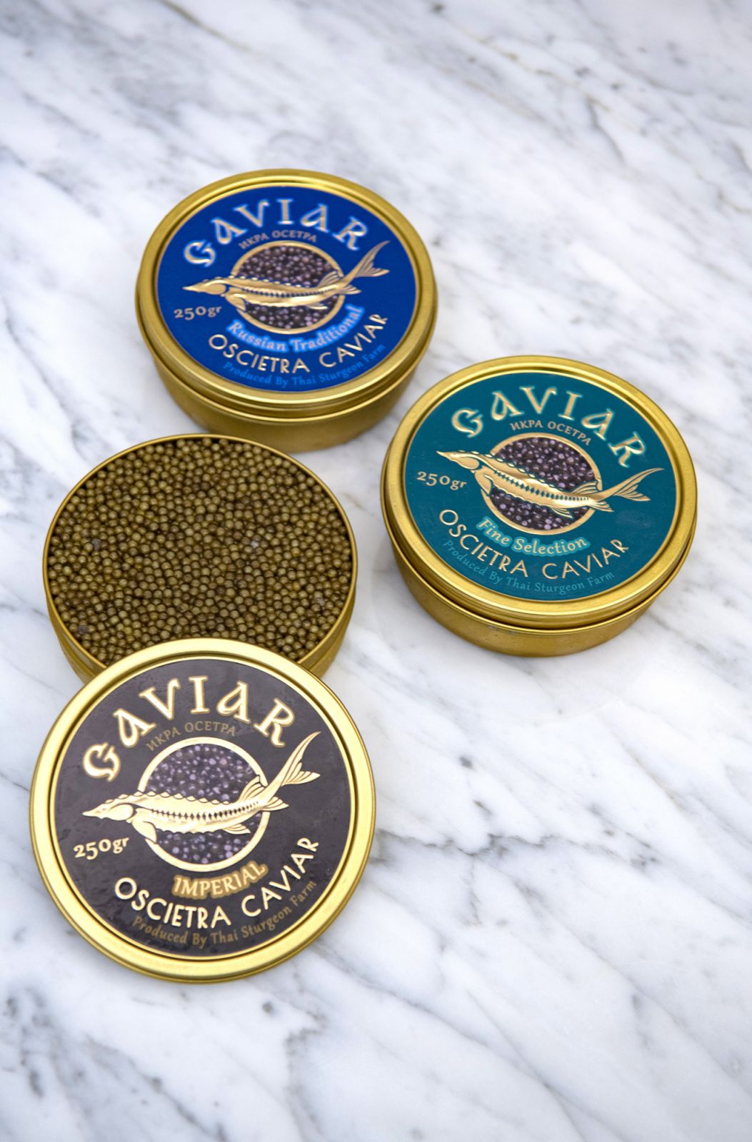 คาเวียร์คุณภาพดีและผสมเกลือน้อยจาก Caviar House