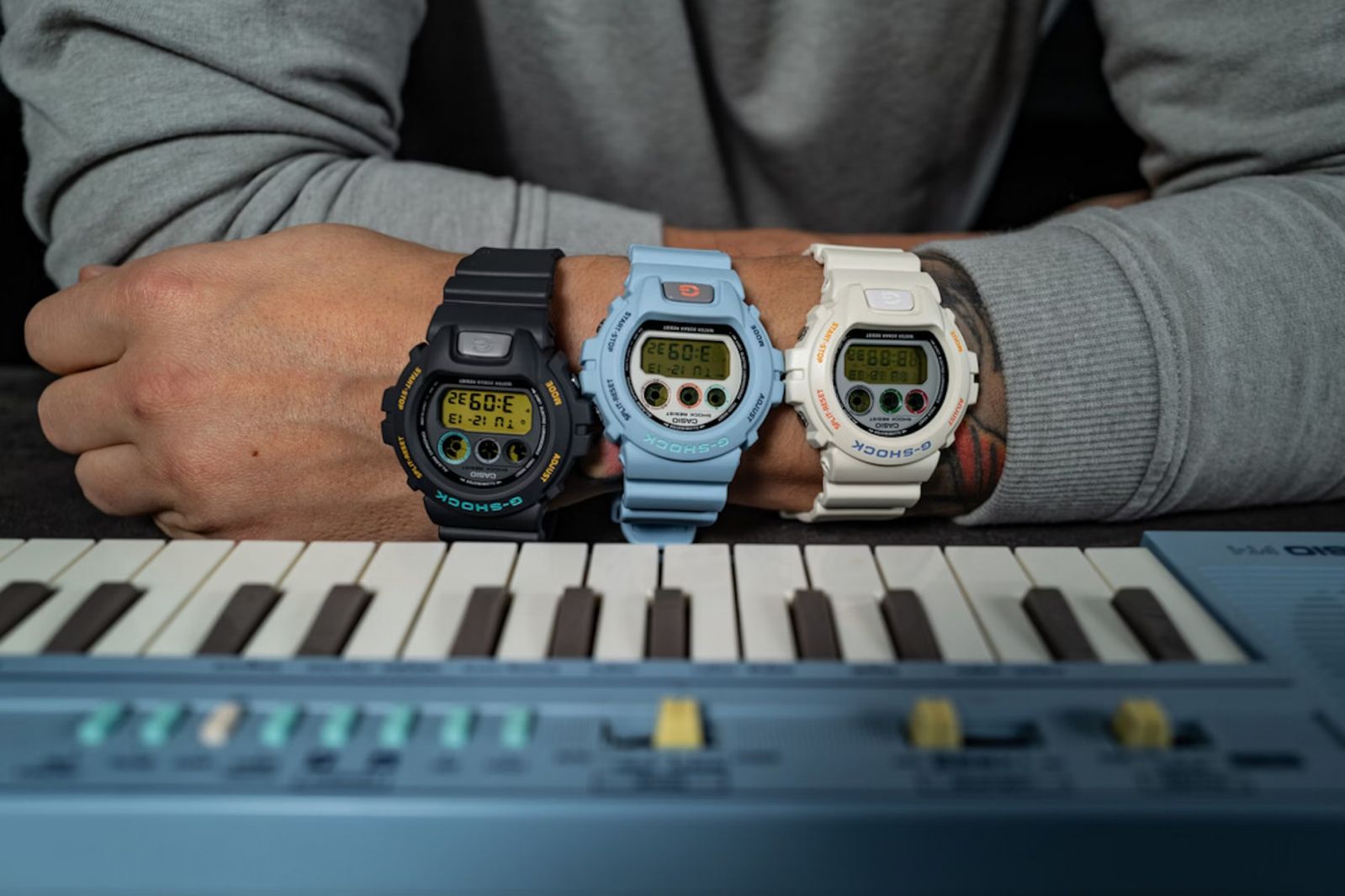G-Shock Ref. 6900 By John Mayer設計靈感來自Casio的電子琴PT-1。(Photo: Hodinkee)