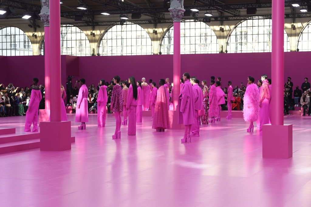 Valentino, Runway, RTW FW 2022-23, photographed in Paris on March 6th, 2022 (Photo by Giovanni Giannoni/WWD/Penske Media via Getty Images)