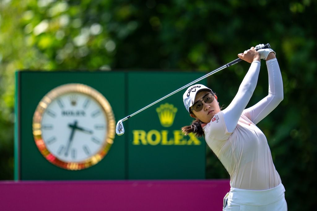 勞力士代言人張斯洋 (Rose Zhang)於2023 年東方匯理依雲錦標賽(THE AMUNDI EVIAN CHAMPIONSHIP)©Rolex/Thomas Lovelock