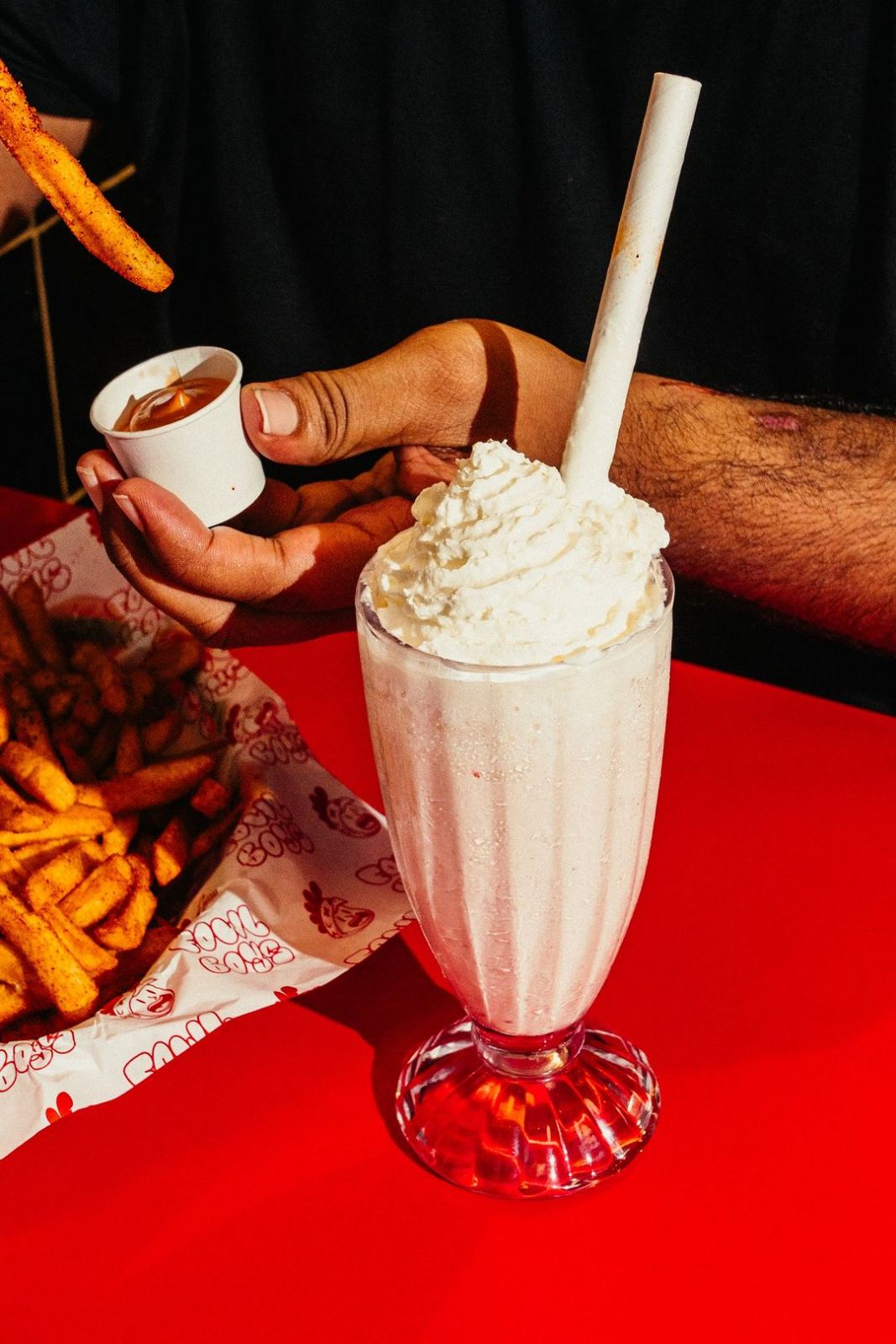 An ice-cold shake paired with fries (Photo: Instagram / @fowlboyskl)