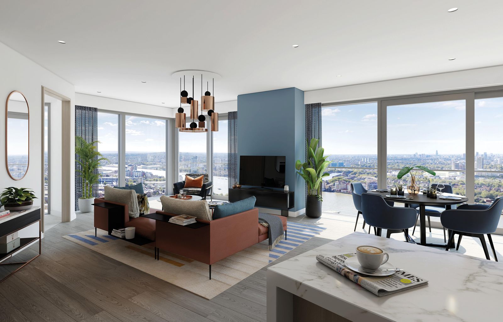 A well-appointed apartment at Aspen at Consort Place, Canary Wharf, a London development by Crestbrick partner Far East Consortium