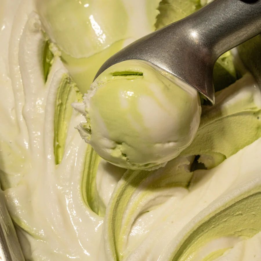 This ice cream weaves coconut and pandan together (Photo: Inside Scoop)