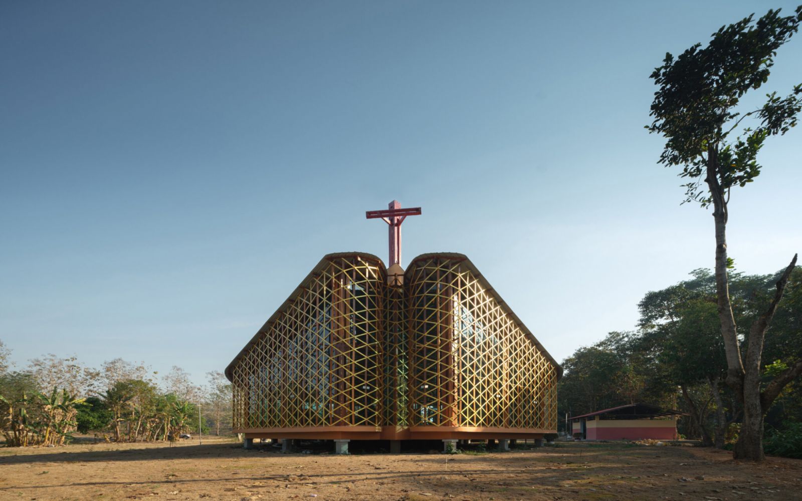 The shape of the Catholic temple pays homage to the miraculous tale of St Francis Xavier (Photo: Panoramic Studio via @designboom / Instagram)
