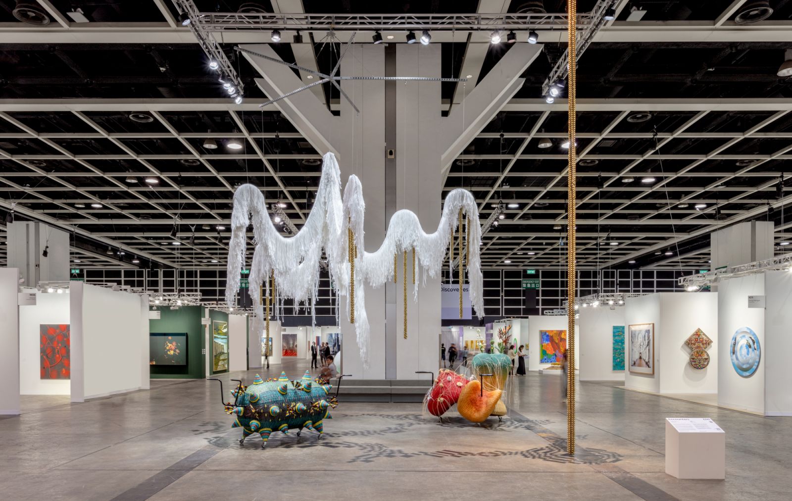 Haegue Yang's Contingent Spheres at Art Basel Hong Kong 2024 Encounters (Photo: Sebastiano Pellion di Persano, courtesy Kukje Gallery)