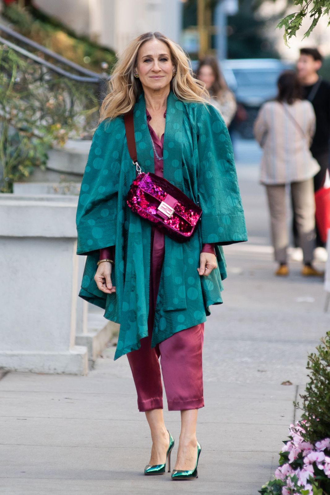 NEW YORK, NY - JANUARY 09: Sarah Jessica is seen on set for "And Just Like That" on January 09, 2023 in New York. (Photo by MEGA/GC Images)
