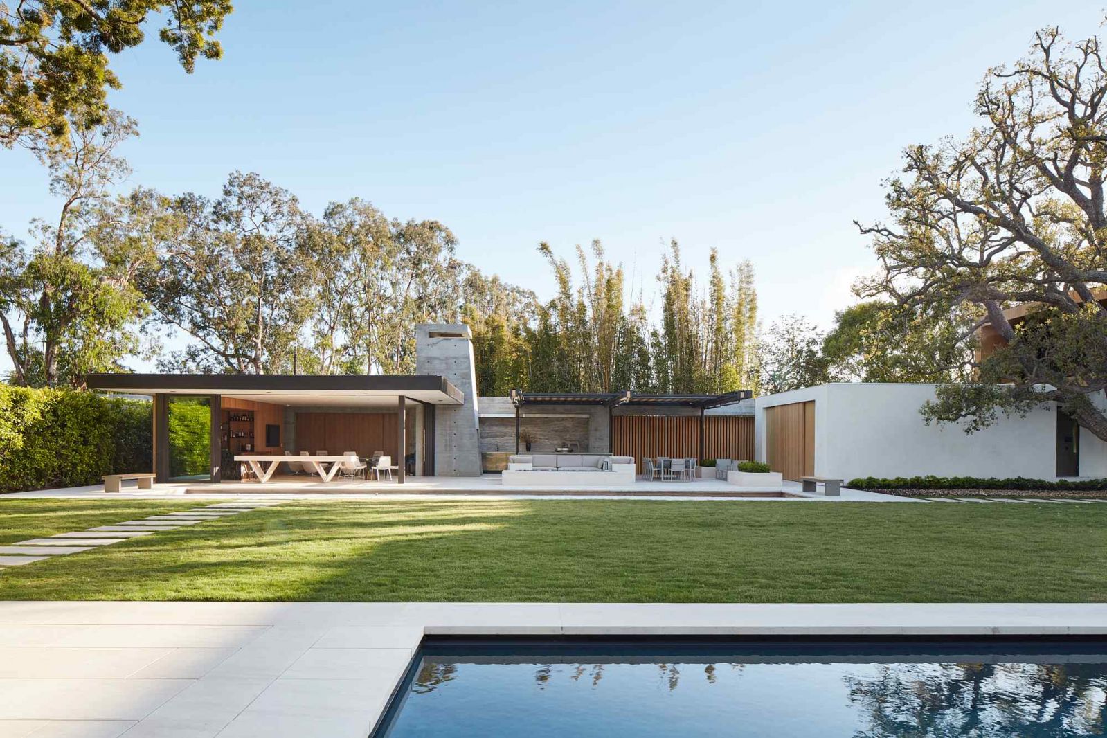 The expansive eastern-facing outdoor space