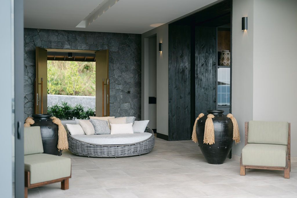 Circular seating was placed to enjoy the vista
