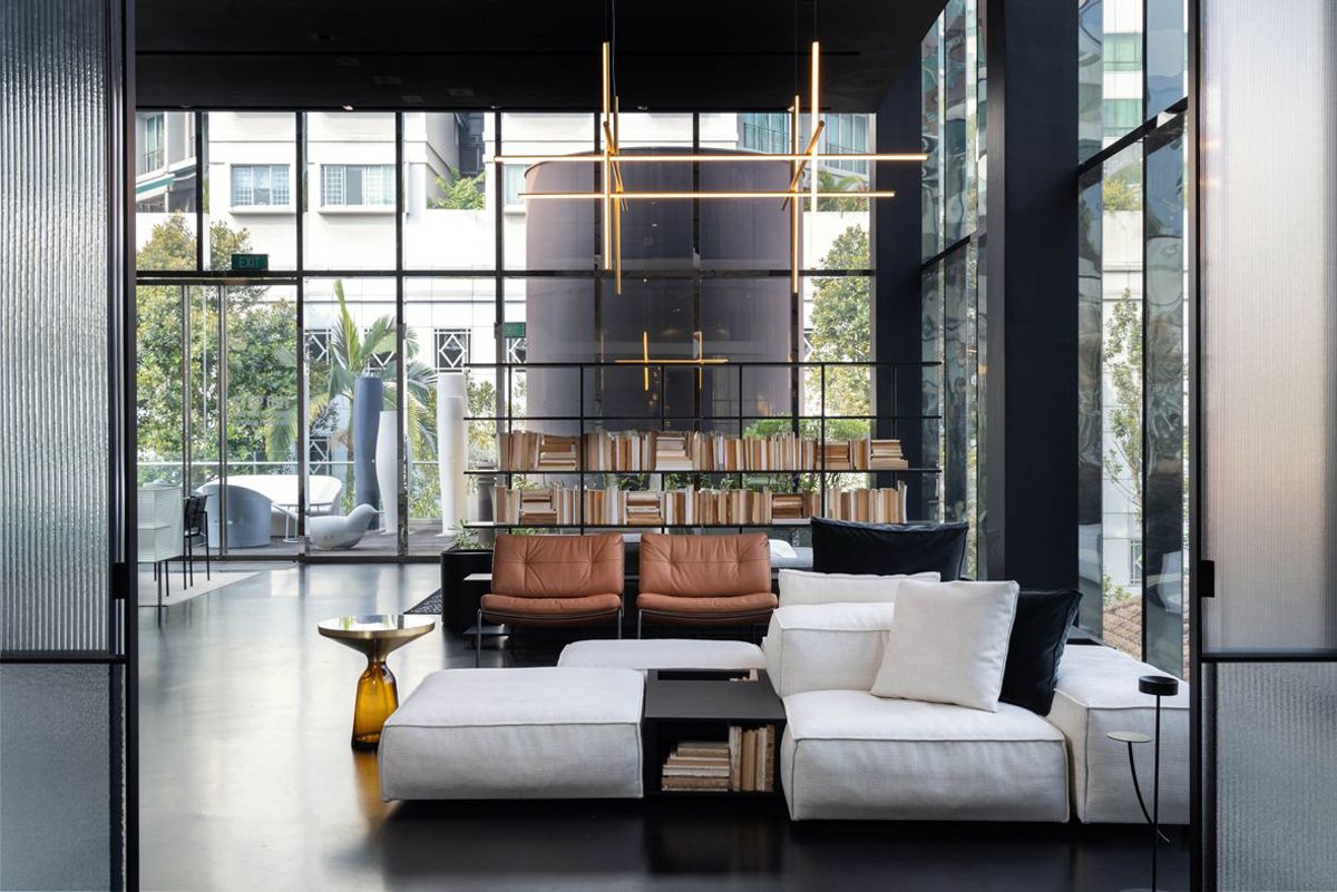 The upper floor showcase has been reimagined as a luxury loft