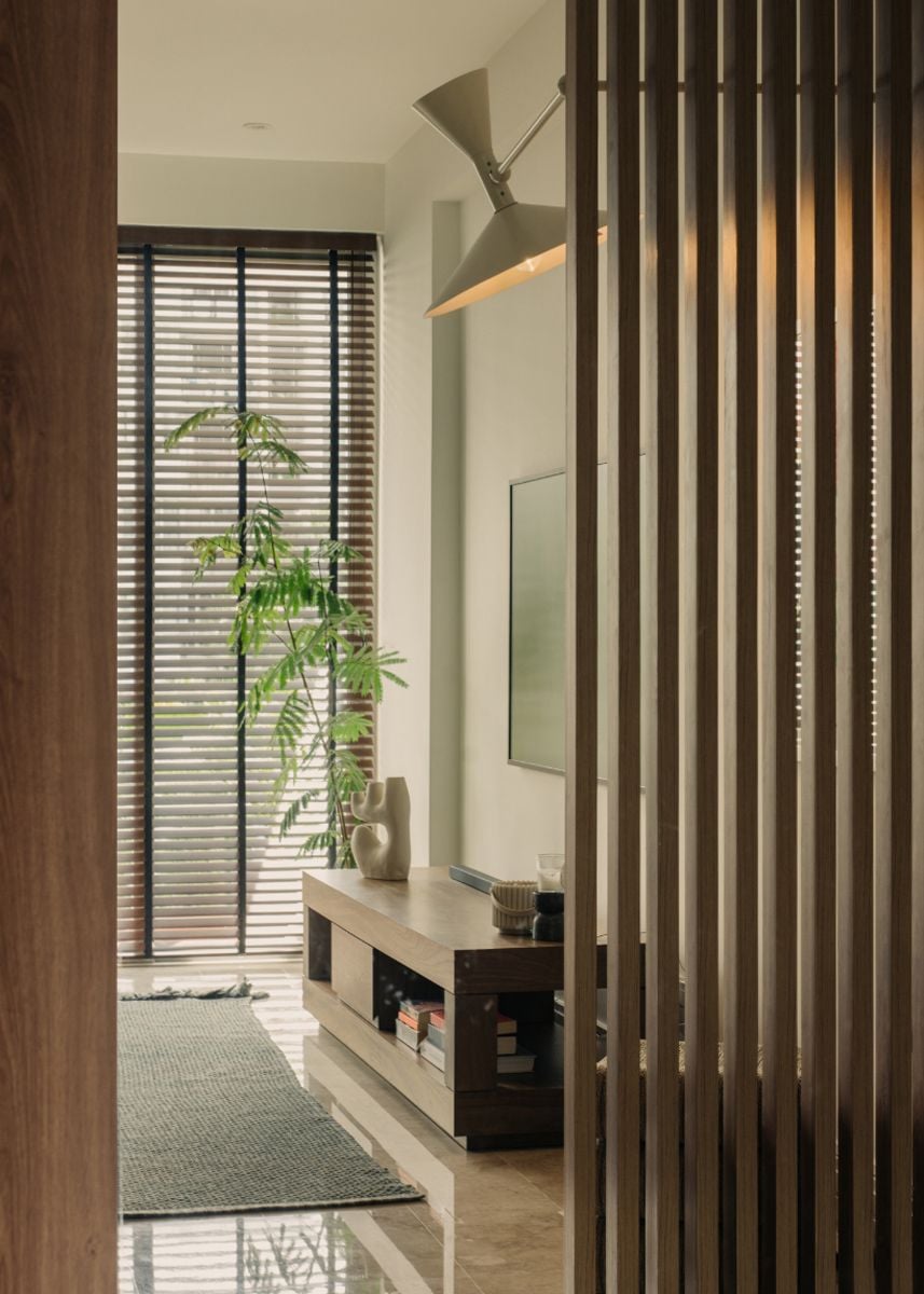 The layered view of the living room