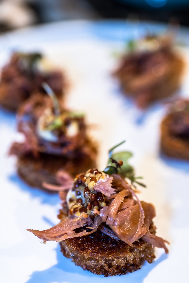 The duck canape by Chef's Table