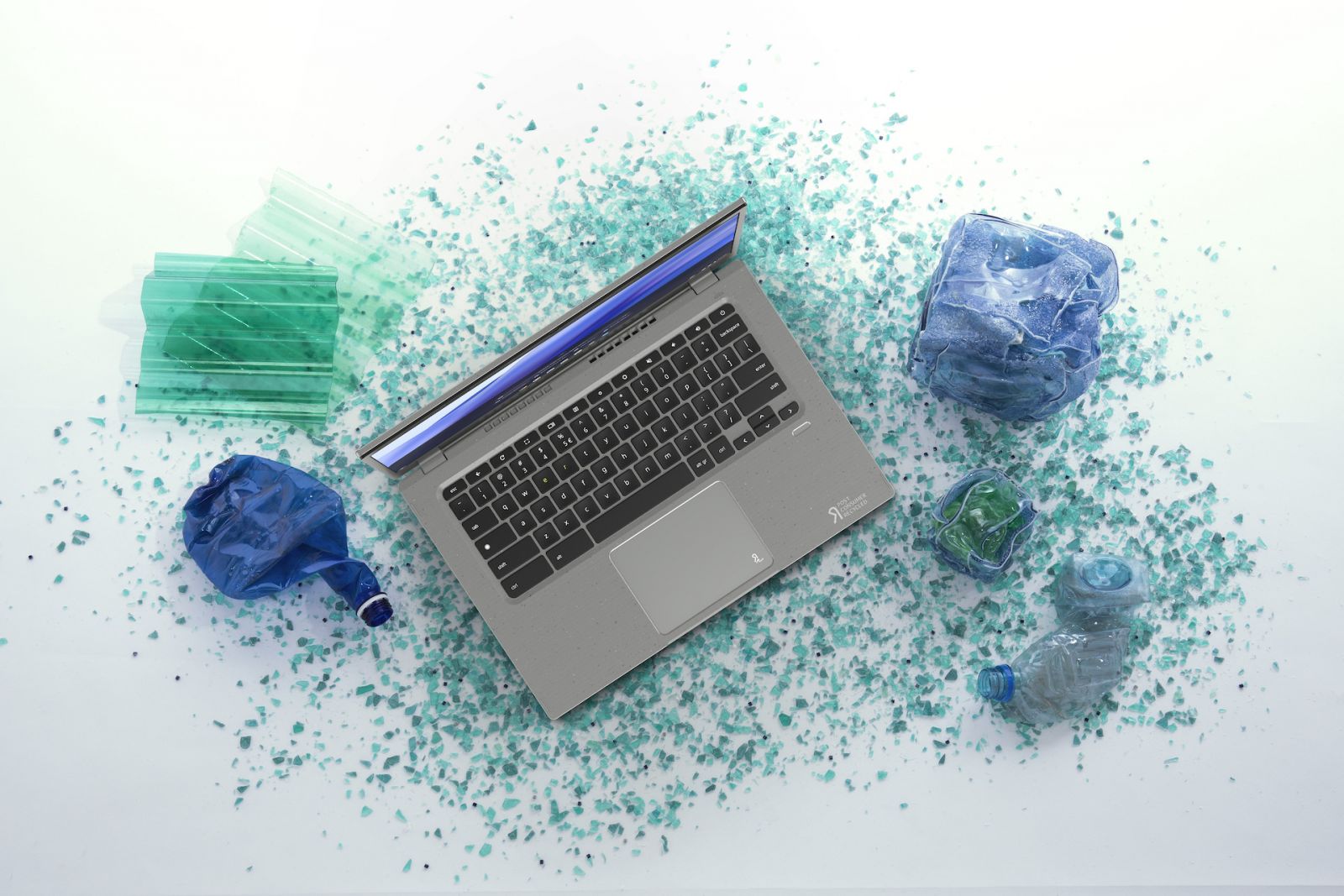 The Acer Chromebook Vero 514 has a body made up of 30 per cent post-consumer recycled plastic