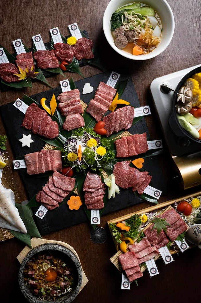 Different cuts of Wagyu beef (Photo: Kampai Yakiniku)