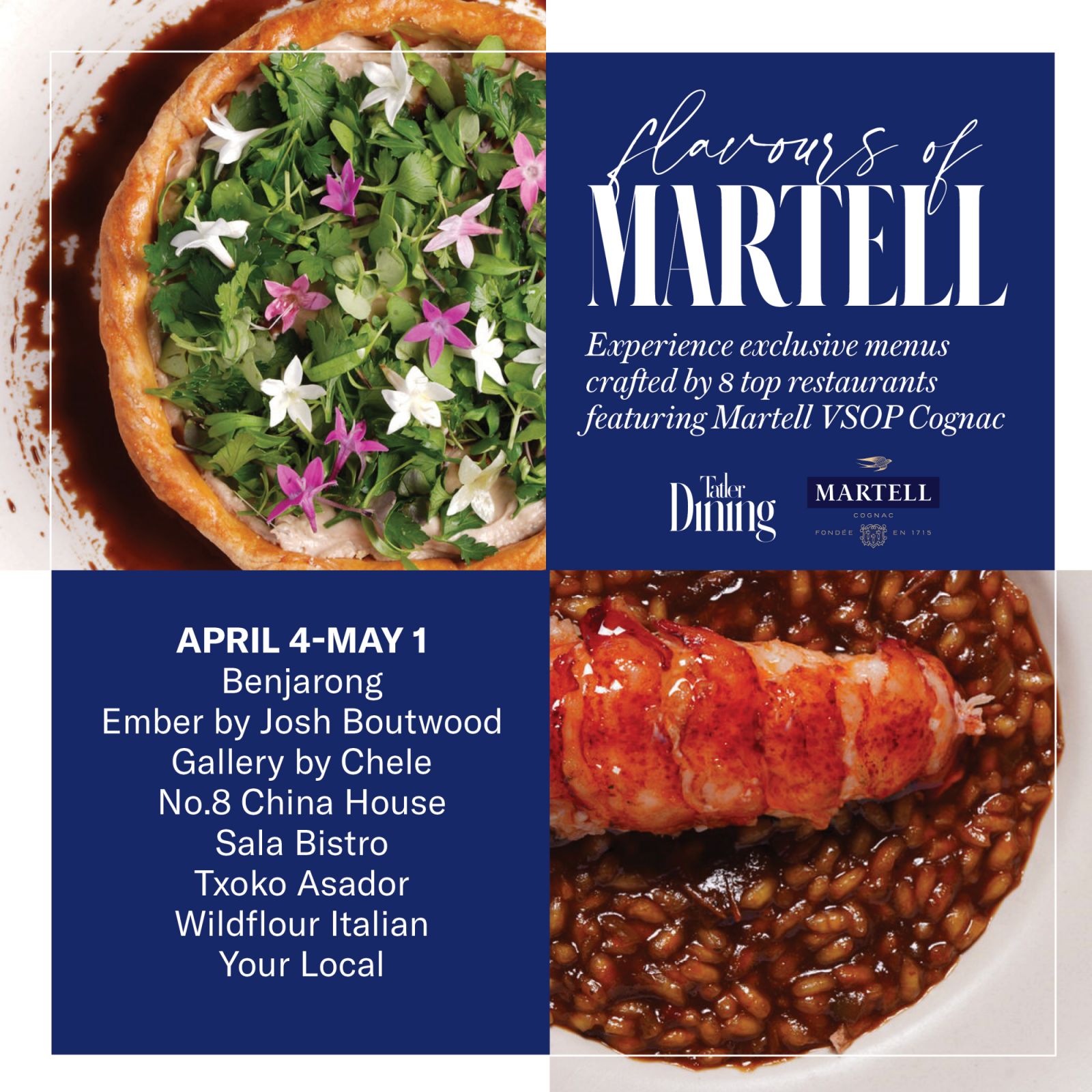 Flavours of Martell by Tatler Dining & Martell VSOP Cognac