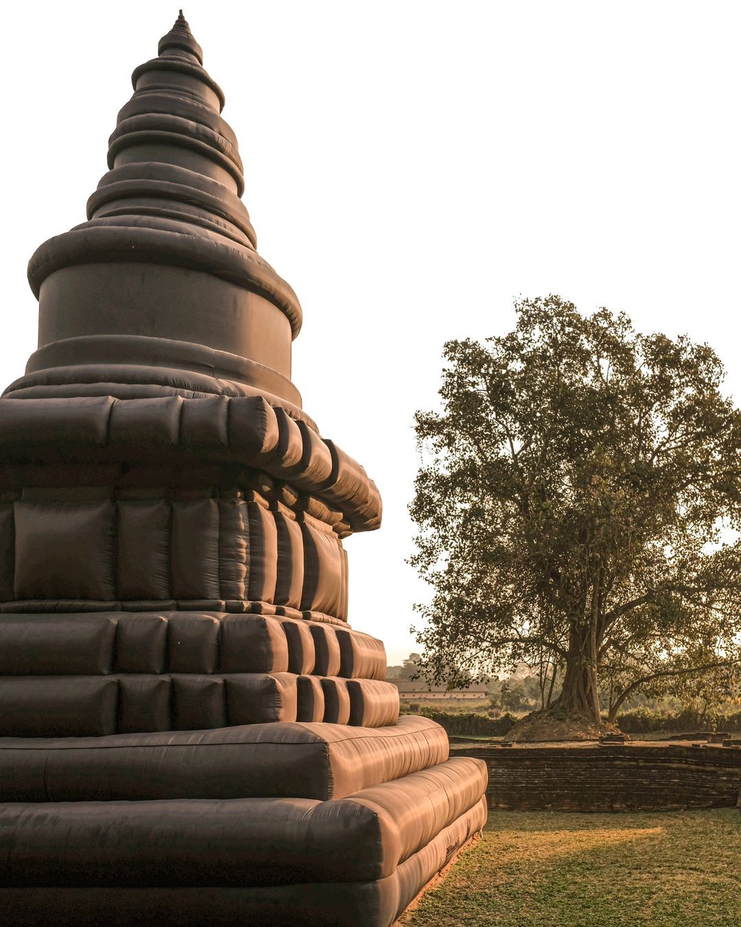 Inflatable Stupa at Ancient Monument No.16 by Baan Noorg Collaborative Arts and Culture