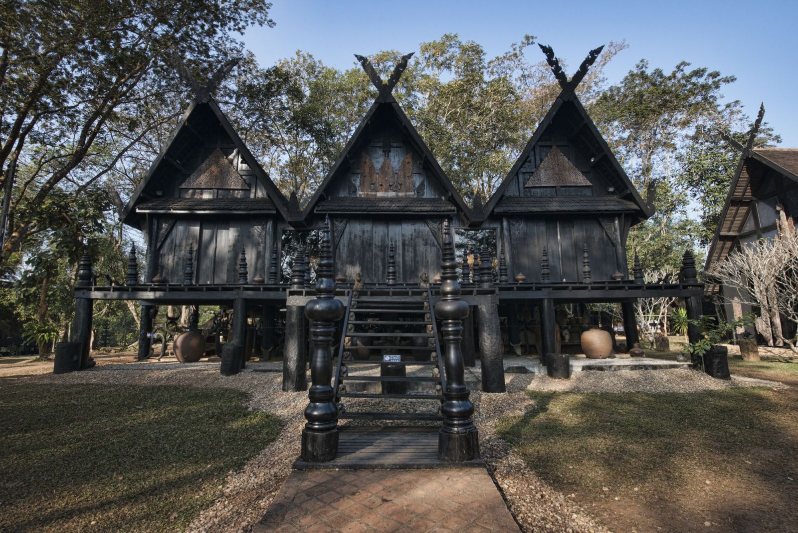 Baan Dam, the Black House temple and museum in Chiang Rai, Thailand
