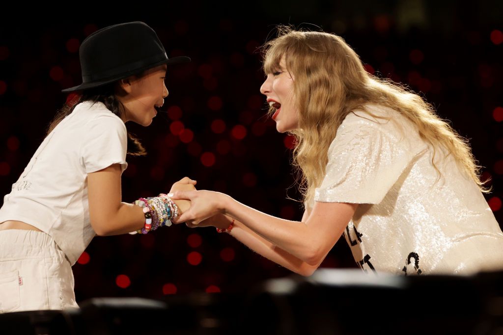 SINGAPORE, SINGAPORE - MARCH 02: EDITORIAL USE ONLY. NO BOOK COVERS Taylor Swift performs during "Taylor Swift | The Eras Tour" at the National Stadium on March 02, 2024 in Singapore. (Photo by Ashok Kumar/TAS24/Getty Images for TAS Rights Management)