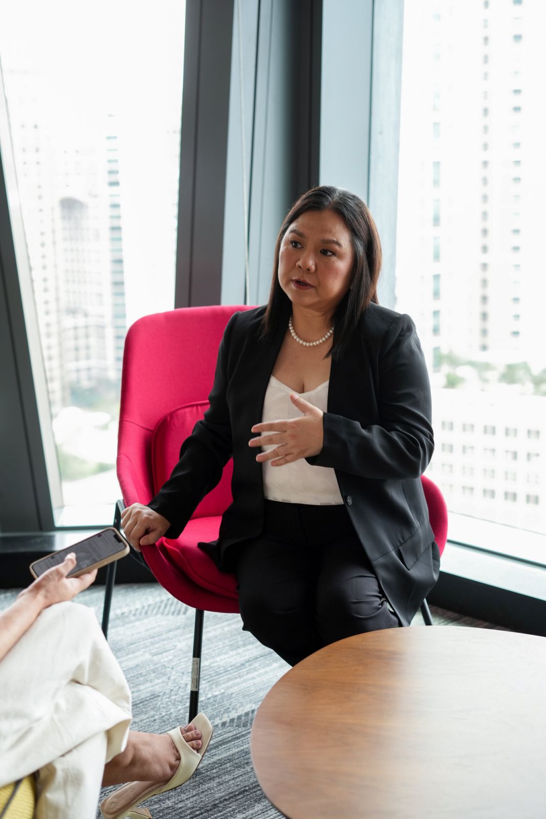 Pru Life UK's Abegaile Dinglasan talks to Tatler (Photo: Jon Hipe)