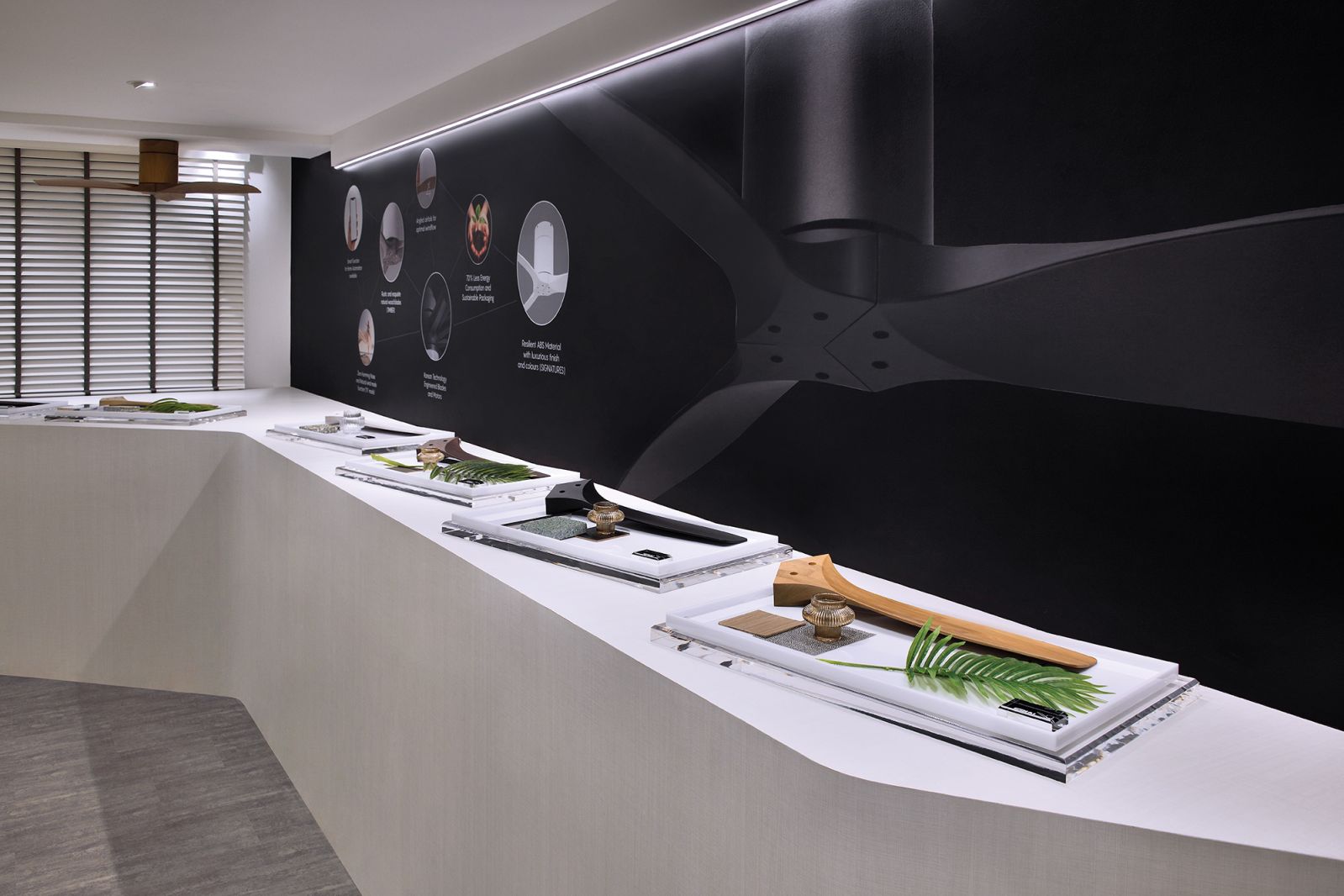 Customers can also peruse various material options in the Experience Gallery