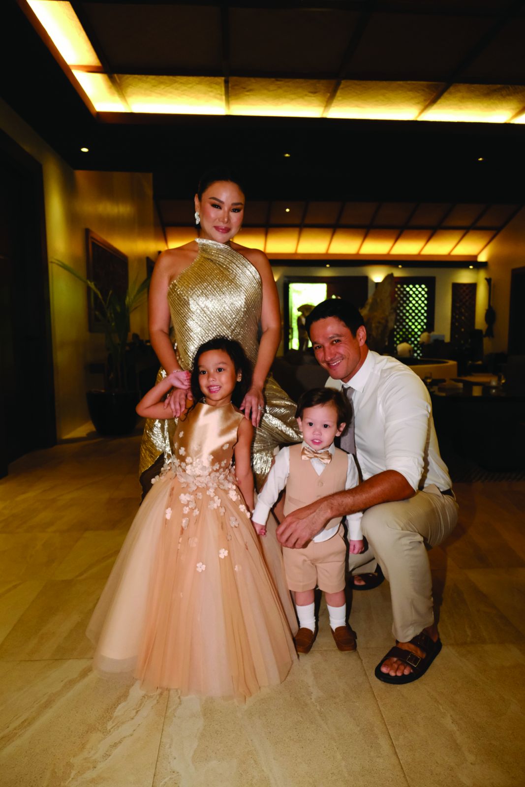 Camille Ongpauco and Andrew Wolff with children